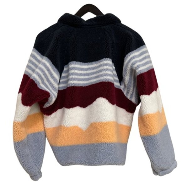 NWOT Free People Hit The Slopes Printed Fleece Jacket Striped - Size Small - Picture 7 of 10